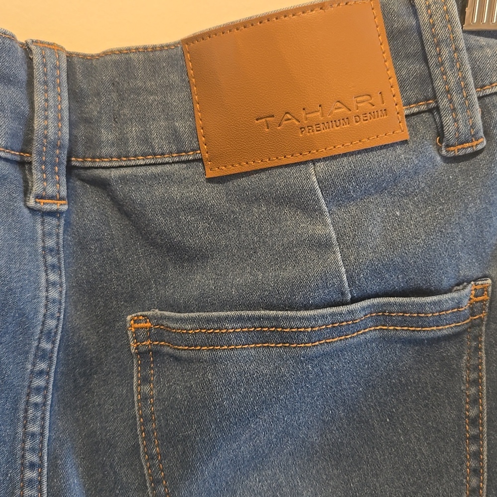 Tahari Women's Straight Leg Blue Jeans - Picture 8 of 14